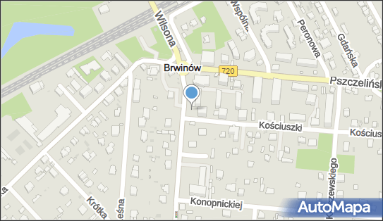 Paczkomat InPost BRW01A, Tadeusza Kościuszki 1E, Brwinów 05-840