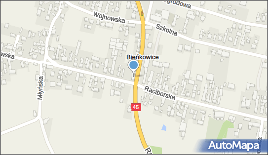 Paczkomat InPost BWE01F, Raciborska 42, Bieńkowice 47-451