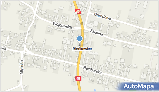 Paczkomat InPost BWE01F, Raciborska 42, Bieńkowice 47-451