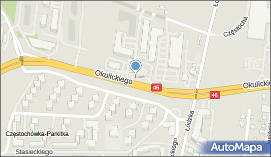 Paczkomat InPost CZE18A, Okulickiego 62/68, Częstochowa 42-218