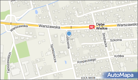 Paczkomat InPost DWK02M, Kościelna 1, Dębe Wielkie 05-311