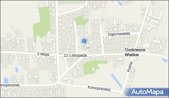 Paczkomat InPost GXW01M, 11 Listopada 10, Godziesze Wielkie 62-872