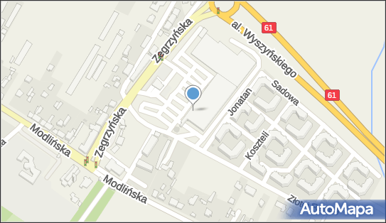 Paczkomat InPost JAB01A, Zegrzyńska 7, Jabłonna 05-110