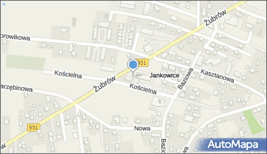 Paczkomat InPost JAK03M, Żubrów 80A, Jankowice 43-215