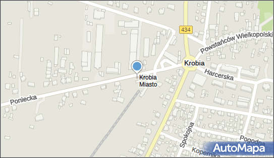 Paczkomat InPost KBA01A, Poniecka 2, Krobia 63-840