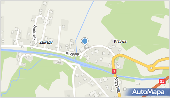 Paczkomat InPost KMZ02BAPP, Krzywa 13, Kamesznica 34-383