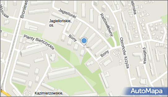 Paczkomat InPost KRA04BM, os. Jagiellońskie 13, Kraków 31-833