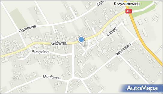 Paczkomat InPost KRY01BAPP, Główna 13, Krzyżanowice 47-450