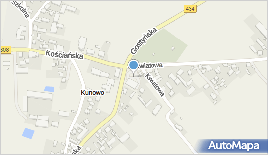 Paczkomat InPost KXU01M, Kwiatowa 2, Kunowo 63-800