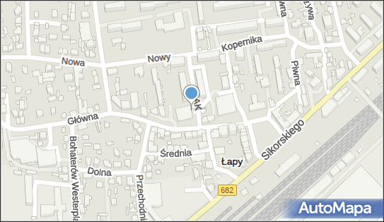 Paczkomat InPost LAP01A, Główna 26, Łapy 18-100