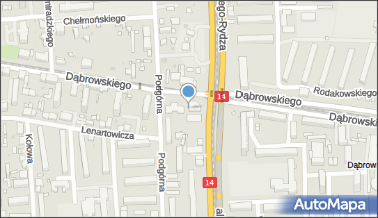 Paczkomat InPost LOD40A, Dąbrowskiego 63, Łódź 93-271