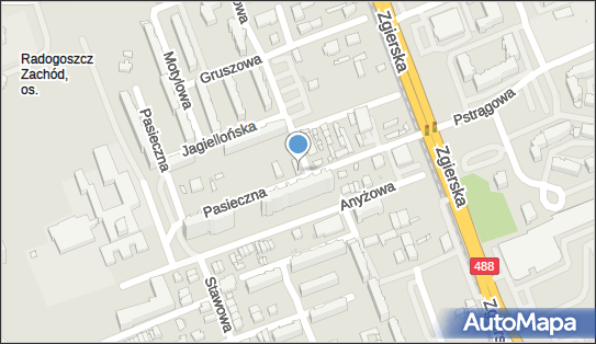 Paczkomat InPost LOD78M, Jagiellońska 16, Łódź 91-362