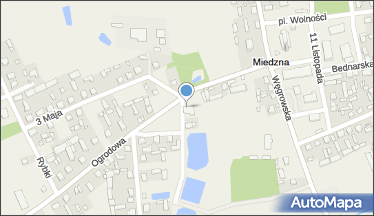 Paczkomat InPost MDN01M, Ogrodowa 3A, Miedzna 07-106