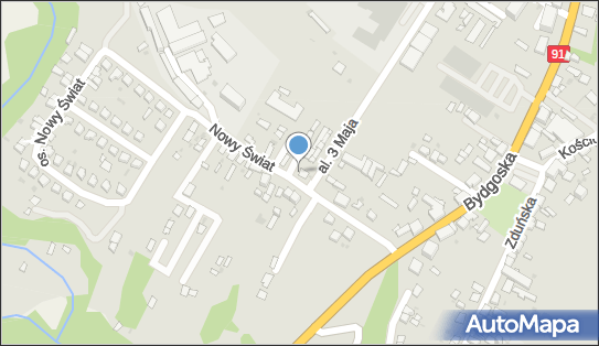 Paczkomat InPost NOE01M, Nowy Świat 42, Nowe 86-170