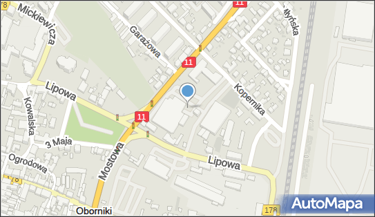 Paczkomat InPost OBW01A, 11 Listopada 2, Oborniki 64-600