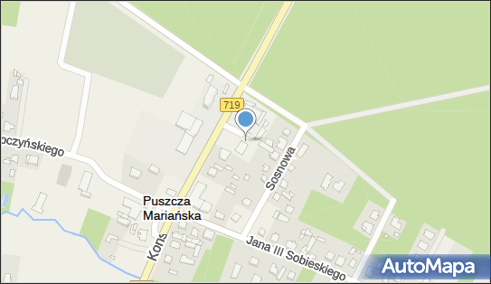 Paczkomat InPost PUM01E, Konstytucji 3 maja 49A, Puszcza Mariańska 96-330