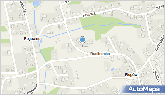 Paczkomat InPost ROX02BAPP, Raciborska 69B, Rogów 44-362