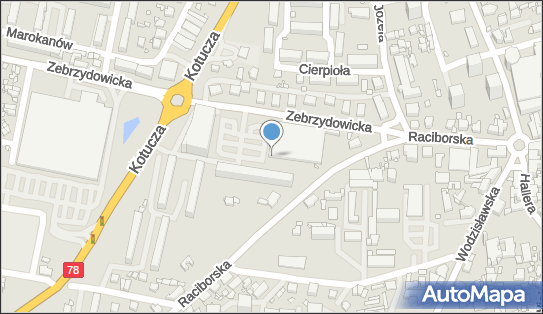 Paczkomat InPost RYB03A, Zebrzydowicka 1, Rybnik 44-200