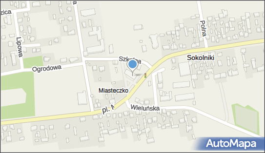 Paczkomat InPost SXO01M, Plac Miasteczko 4a, Sokolniki 98-420