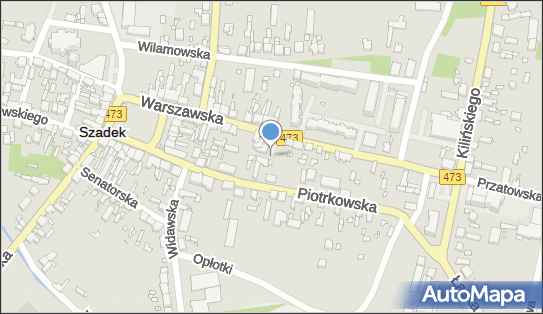 Paczkomat InPost SZD01BAPP, Warszawska 16, Szadek 98-240
