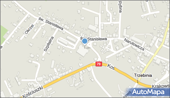 Paczkomat InPost TRZ01A, św. Stanisława 9A, Trzebinia 32-540