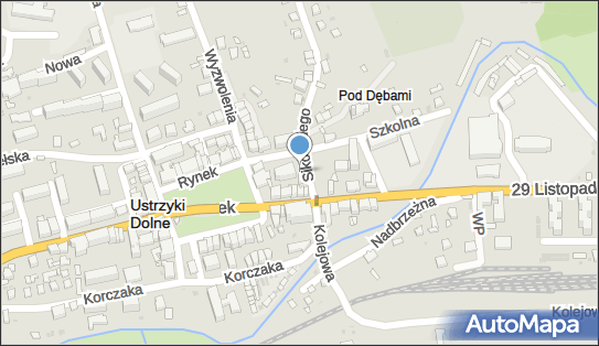 Paczkomat InPost UDO04M, Sikorskiego 1, Ustrzyki Dolne 38-700
