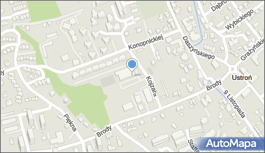 Paczkomat InPost UST01M, Kojzara 3, Ustroń 43-450