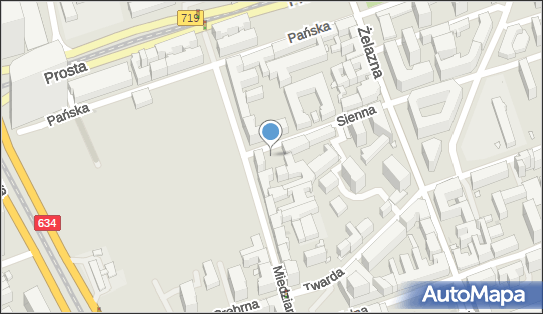 Paczkomat InPost WAW06APP, Sienna 93, Warszawa 00-809