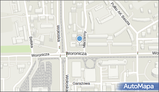Paczkomat InPost WAW132M, Marzanny 1, Warszawa 02-649