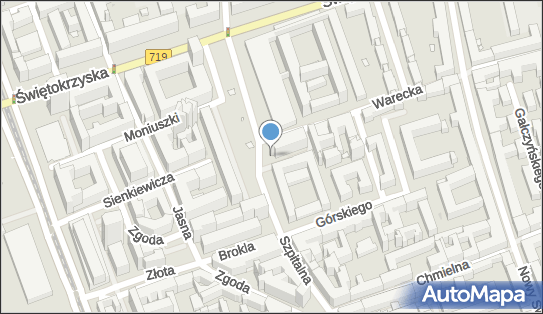 Paczkomat InPost WAW171M, pl. Powstańców Warszawy 2A, Warszawa 00-030