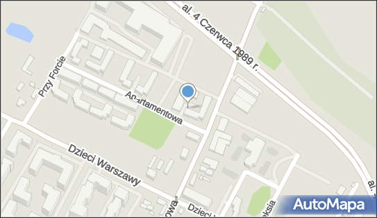Paczkomat InPost WAW51N, Apartamentowa 2, Warszawa 02-495
