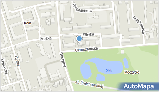 Paczkomat InPost WAW76H, Czorsztyńska 10A, Warszawa 01-410