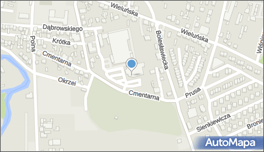 Paczkomat InPost WIR02M, Cmentarna 19A, Wieruszów 98-400