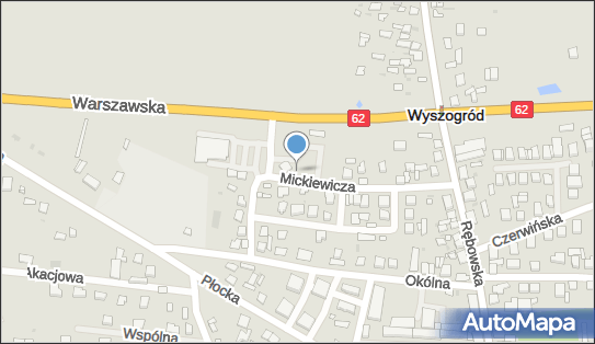 Paczkomat InPost WOD01N, Mickiewicza Adama 9, Wyszogród 09-450