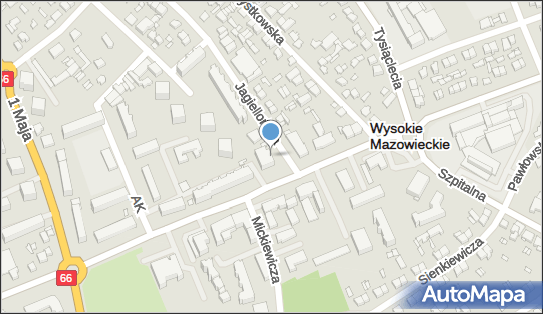 Paczkomat InPost WZM01A, Ludowa 46, Wysokie Mazowieckie 18-200
