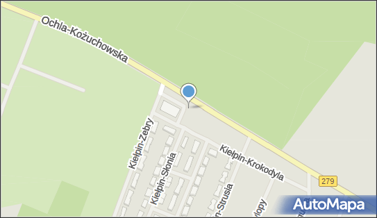 Paczkomat InPost ZGO14N, Kiełpin-Krokodyla 1, Zielona Góra 66-006