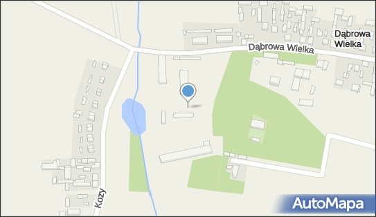Zespół dworsko - parkowy w Dąbrowie Wielkiej, Dąbrowa Wielka 98-200, 98-209 - Pałac, Dwór