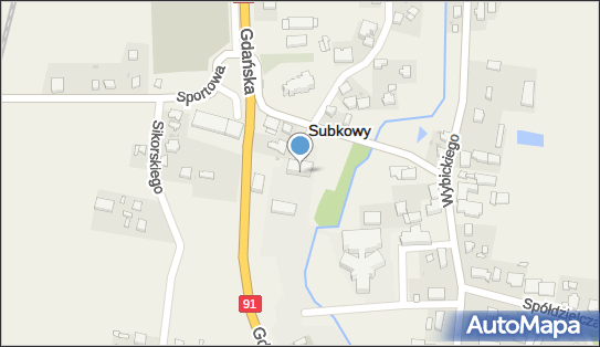 Zespół dworsko-parkowy z połowy XIX w., Zamkowa 2, Subkowy - Pałac, Dwór