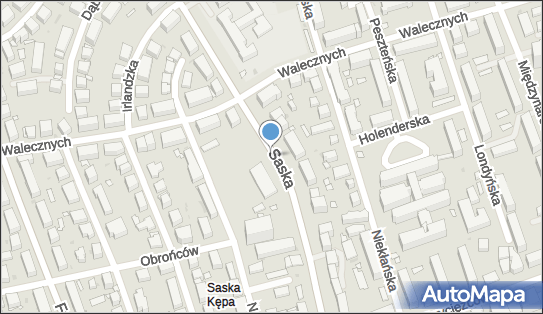 1 miejsce, Saska vis a vis 70, Praga-Południe - Parking dla niepełnosprawnych