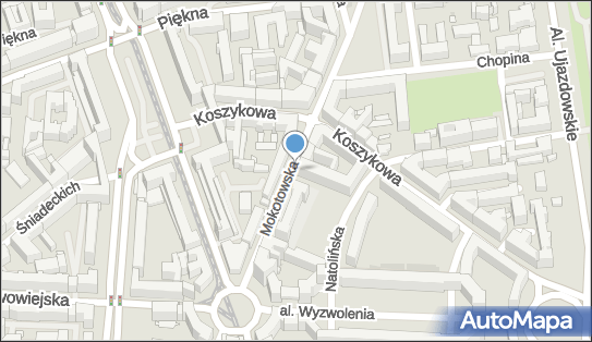 1 miejsce, Mokotowska 22, Śródmieście - Parking dla niepełnosprawnych