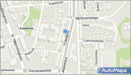 1 miejsce, Puławska 166/172, Mokotów - Parking dla niepełnosprawnych