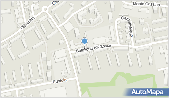 1 miejsce, Batalionu AK Zośka, Warszawa 01-122 - Parking dla niepełnosprawnych
