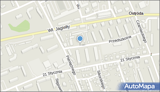 1 miejsce, Przedszkolna, Ostróda 14-100 - Parking dla niepełnosprawnych