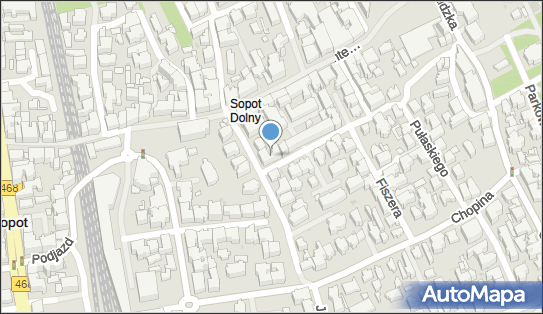 1 miejsce, Pułaskiego Kazimierza, gen. 1, Sopot 81-760 - Parking dla niepełnosprawnych