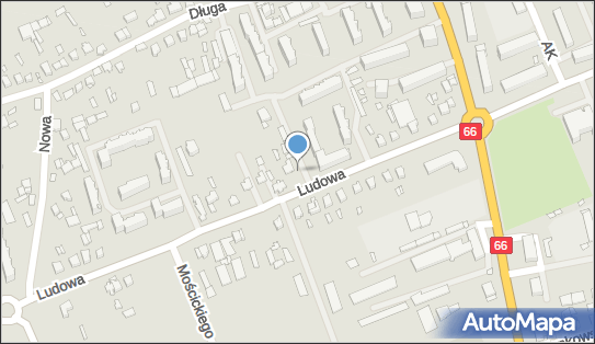 1 stanowisko, Ludowa 80, Wysokie Mazowieckie 18-200 - Parking dla niepełnosprawnych
