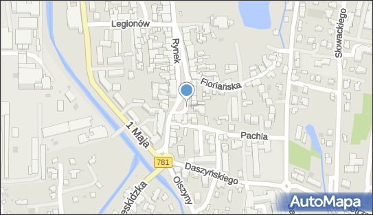 Parking dla niepełnosprawnych, Rynek 26a, Andrychów - Parking dla niepełnosprawnych