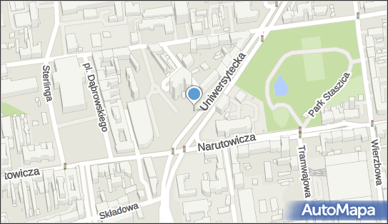 Parking dla niepełnosprawnych, Uniwersytecka 2/4, Łódź 90-137 - Parking dla niepełnosprawnych