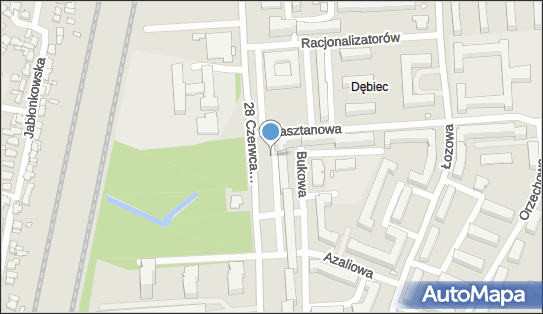 Parking tylko dla samochodów osobowych, Bukowa 4, Poznań - Parking