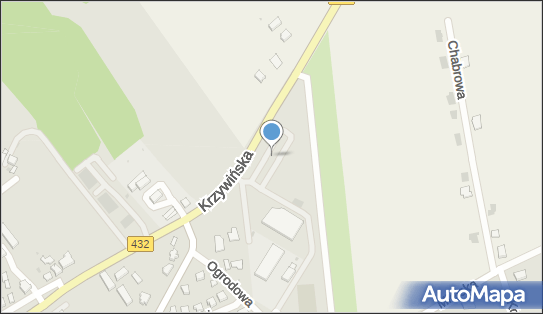 Parking, DW432, Krzywińska, Osieczna - Parking
