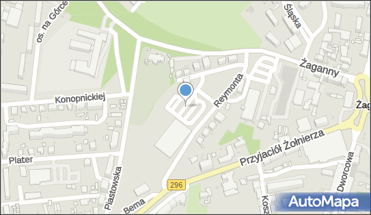 Przy markecie netto, Władysława Reymonta 3, Żagań 68-100 - Parking